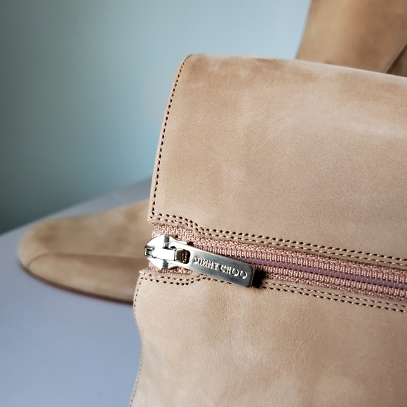 Jimmy Choo Duke - Wood Horn & Suede Boots - Picture 7 of 9